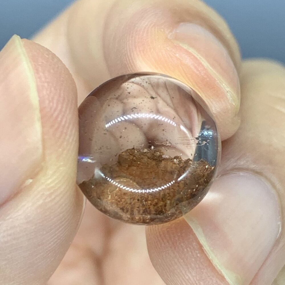 Natural Red Phantom Quartz Sphere, Crystal Ball